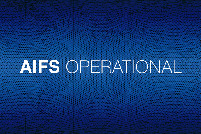 AIFS, système de prévision météorologique par IA devenu opérationnel à l’ECMWF en 2025. Image : ECMWF.