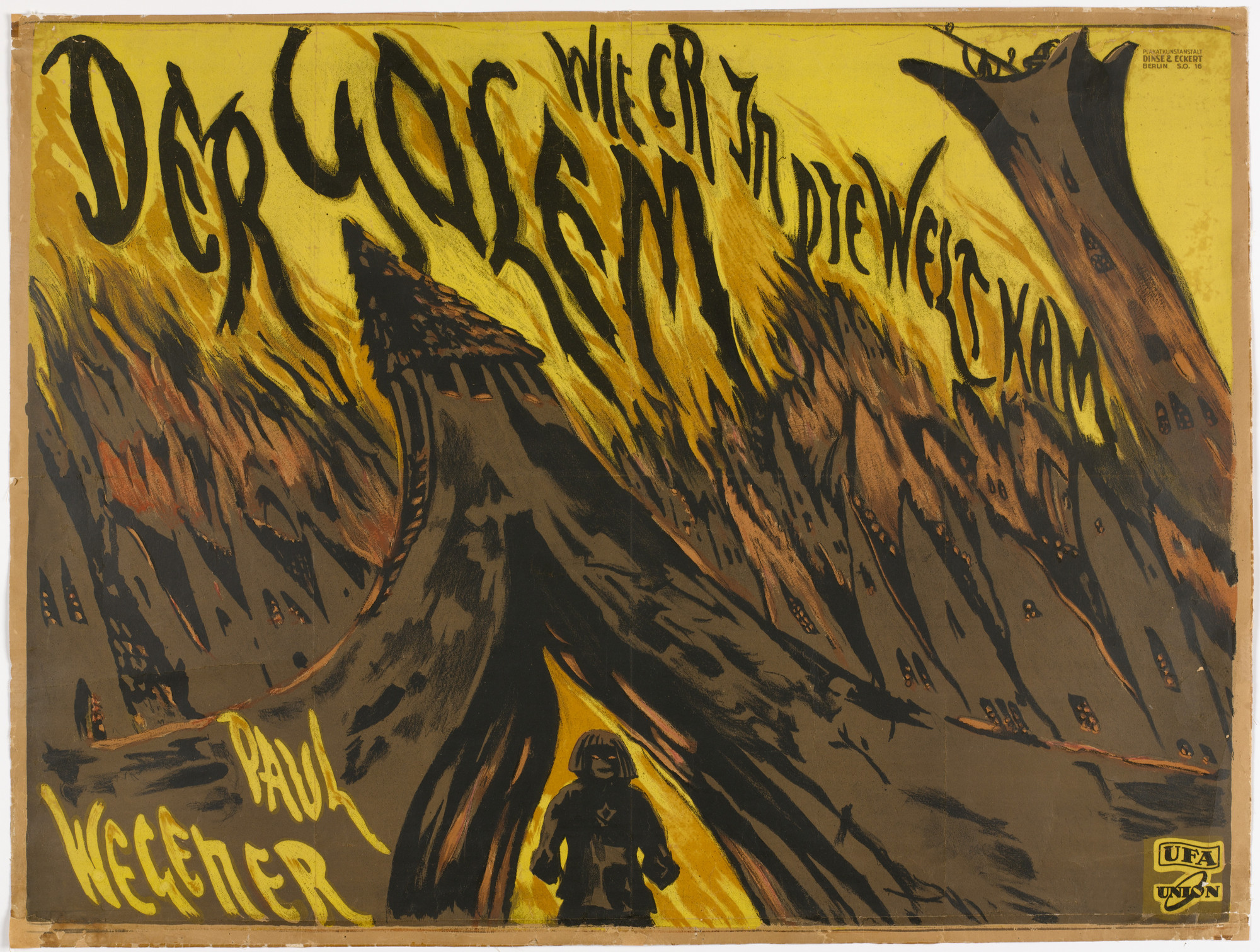 Hans Poelzig, poster for Der Golem, wie er in die Welt kam, 1920. Public domain / Wikimedia Commons.