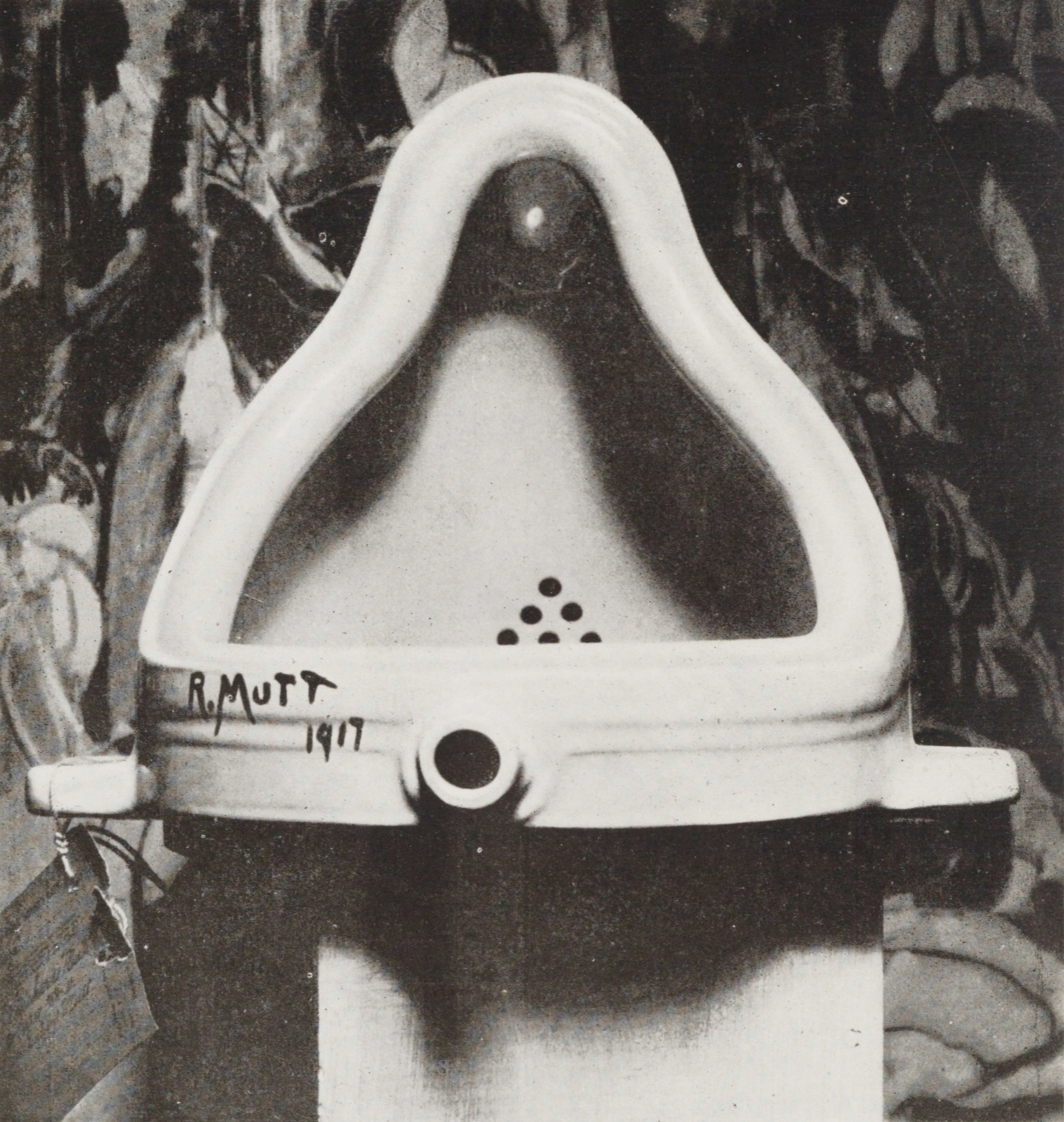 Marcel Duchamp, Fountain, 1917. Photograph by Alfred Stieglitz published in The Blind Man, public domain.