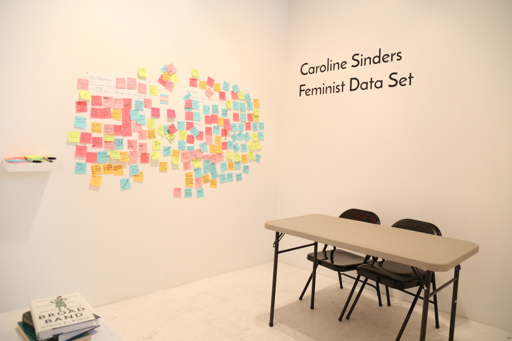 Caroline Sinders, Feminist Data Set, installation participative à SOHO20. Droits à vérifier avant publication.